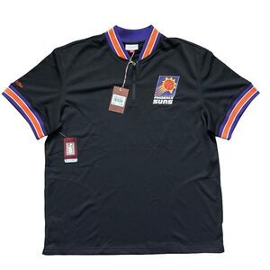 NWT Mitchell & Ness Phoenix Suns NBA Mesh 1/4 Zip Jersey 2XL Black Hardwood